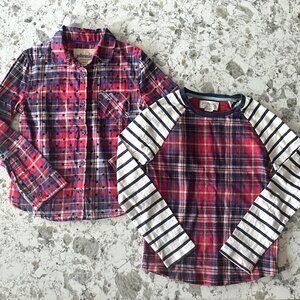 Johnnie B red plaid set sz 5-6 and 6-7